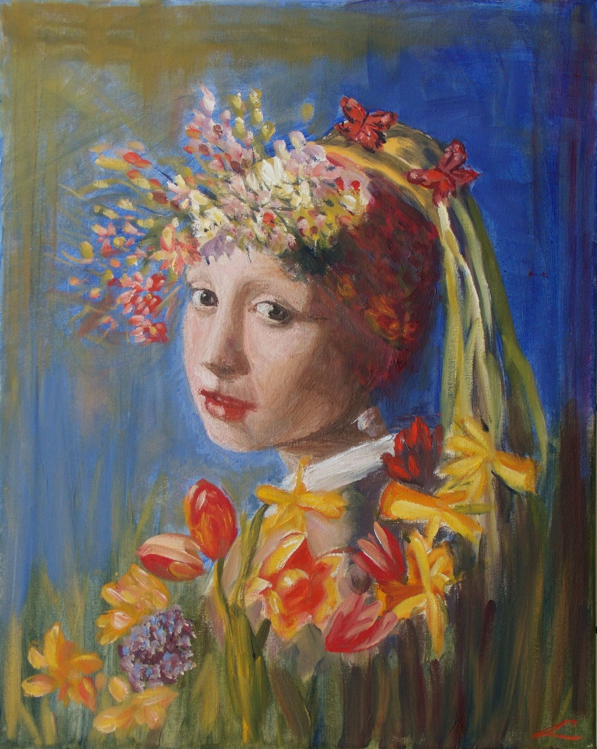Elena Sokolova, Spring girl with the pearl Elena Sokolova, Spring girl with the pearl