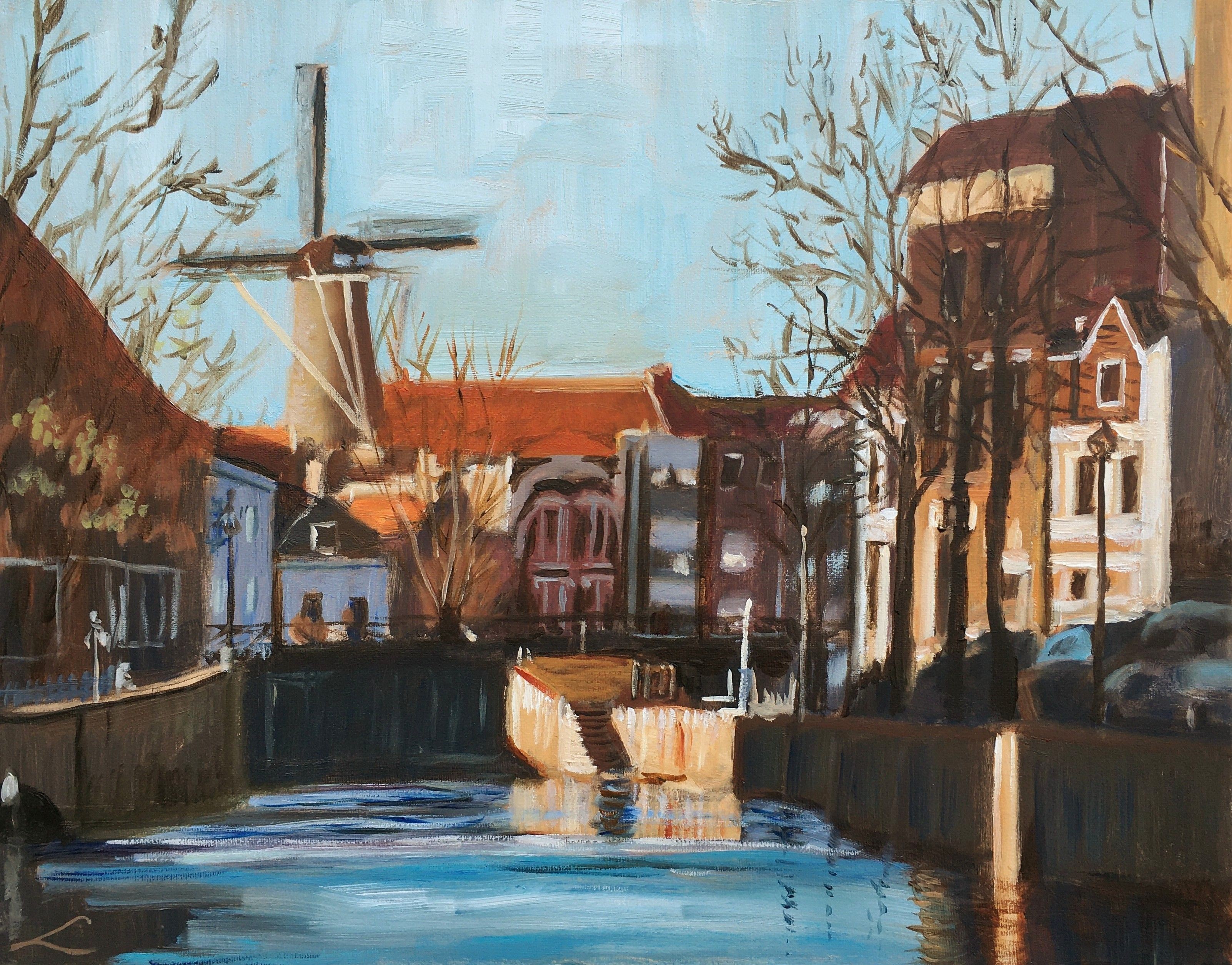 Elena Sokolova, The view of Schiedam Elena Sokolova, The view of Schiedam