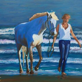 Gemälde, Sea walk 2, Elena Sokolova
