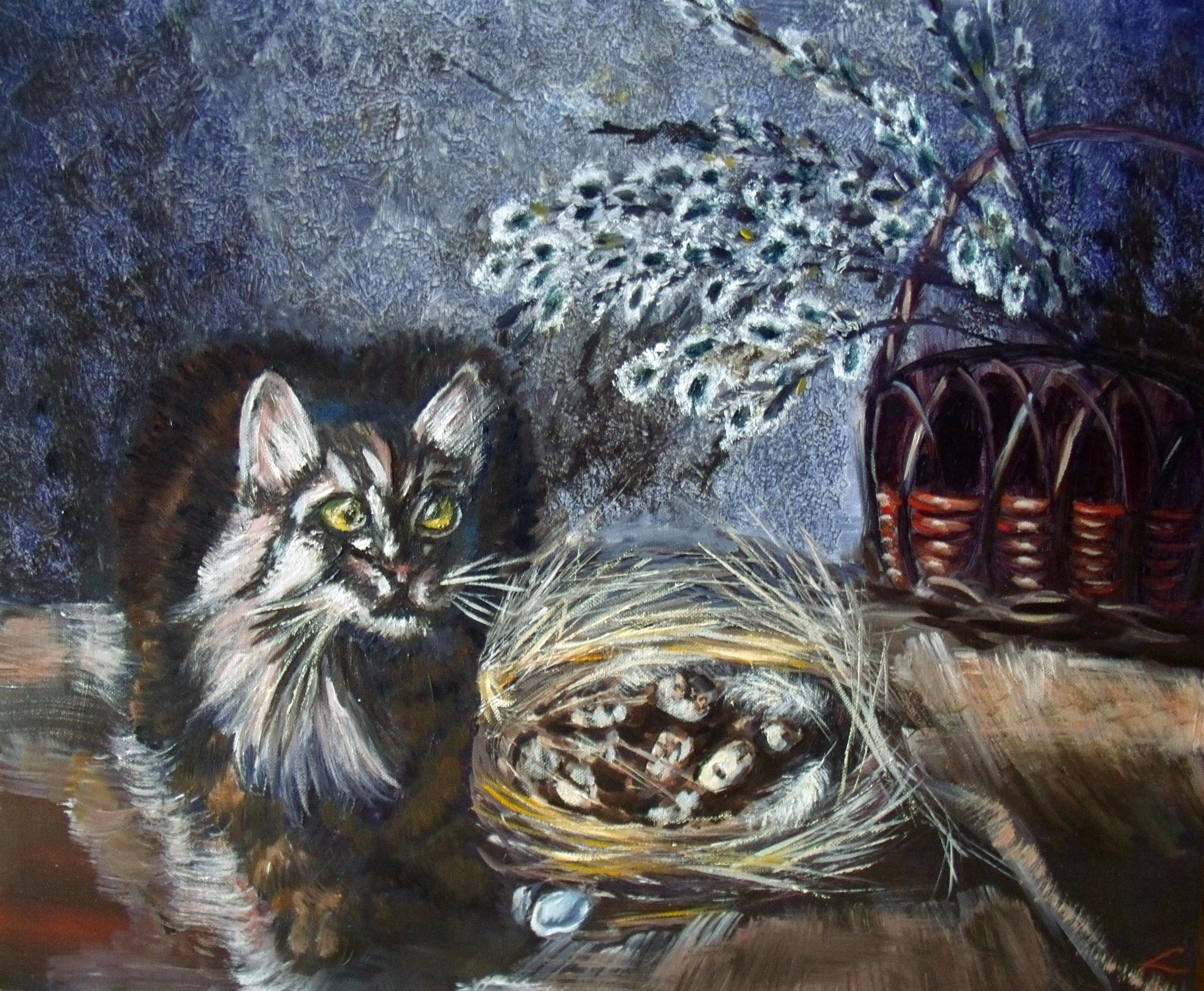 Elena Sokolova, Easter cat Elena Sokolova, Easter cat