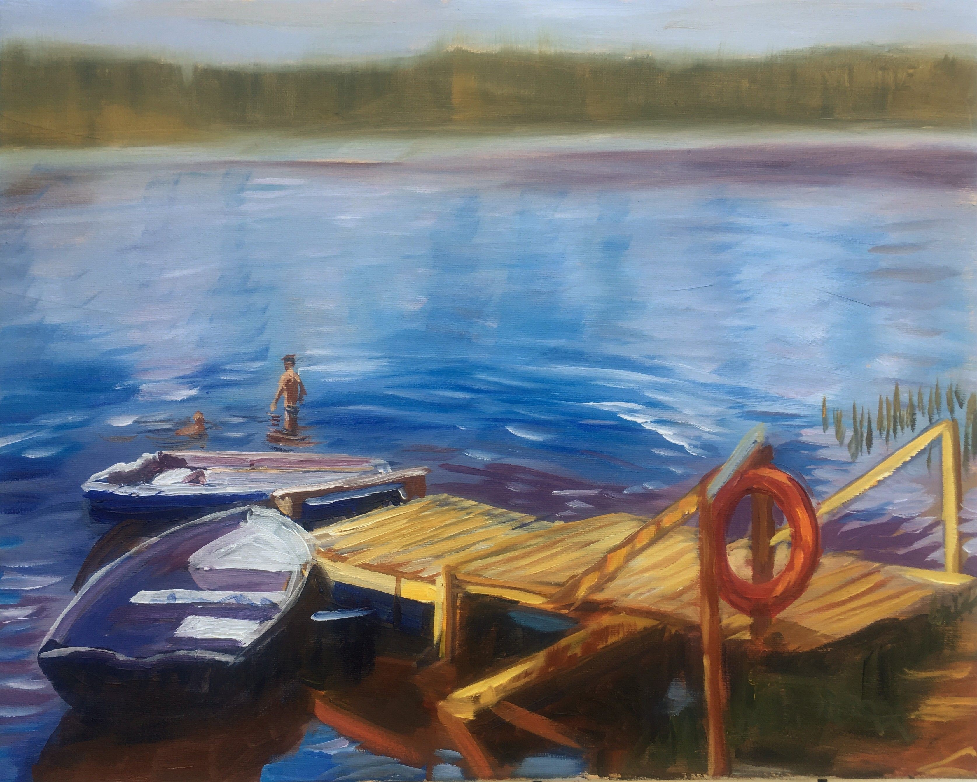 Elena Sokolova, Boats at the lake Elena Sokolova, Boats at the lake