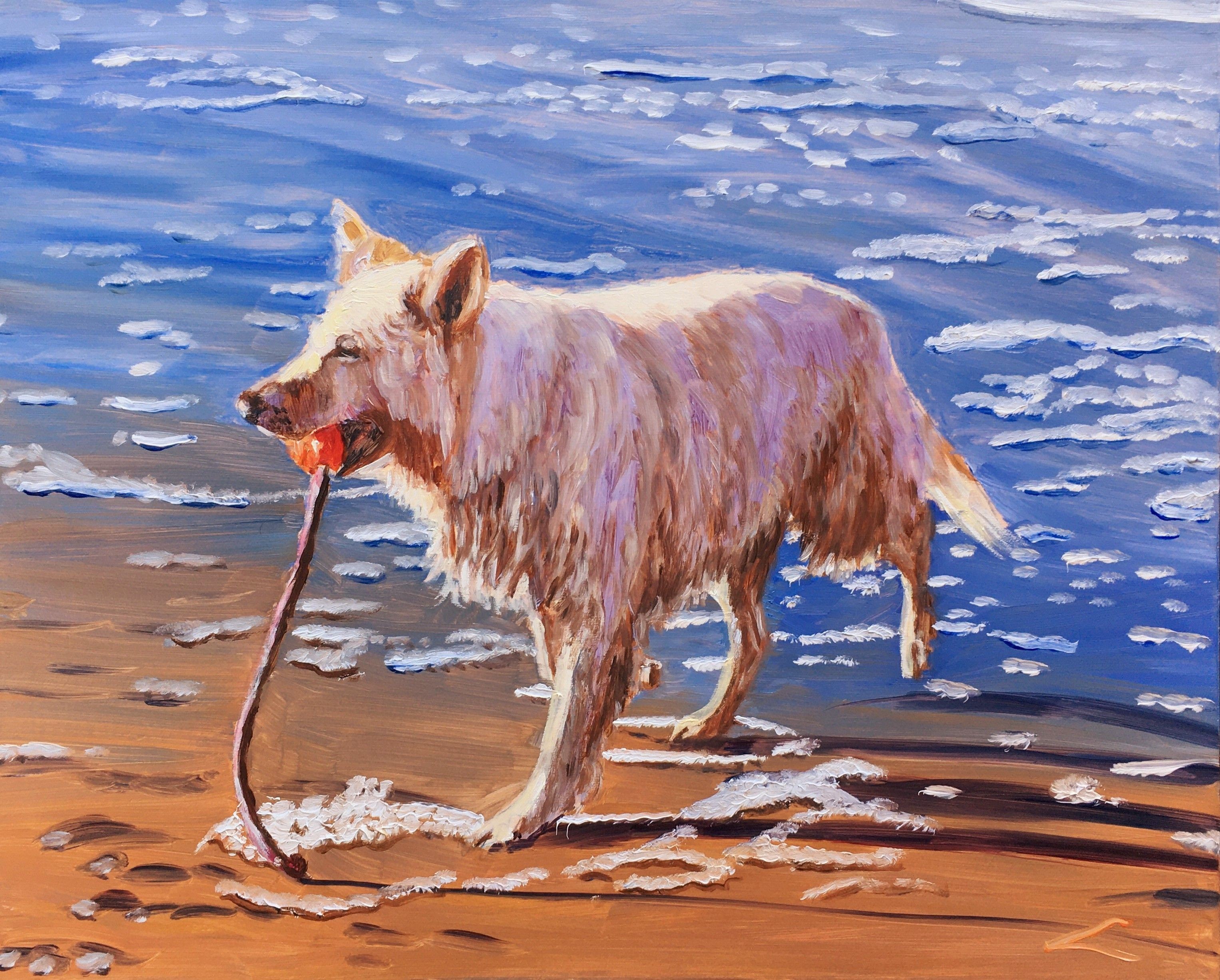 Elena Sokolova, Dog with a toy Elena Sokolova, Dog with a toy