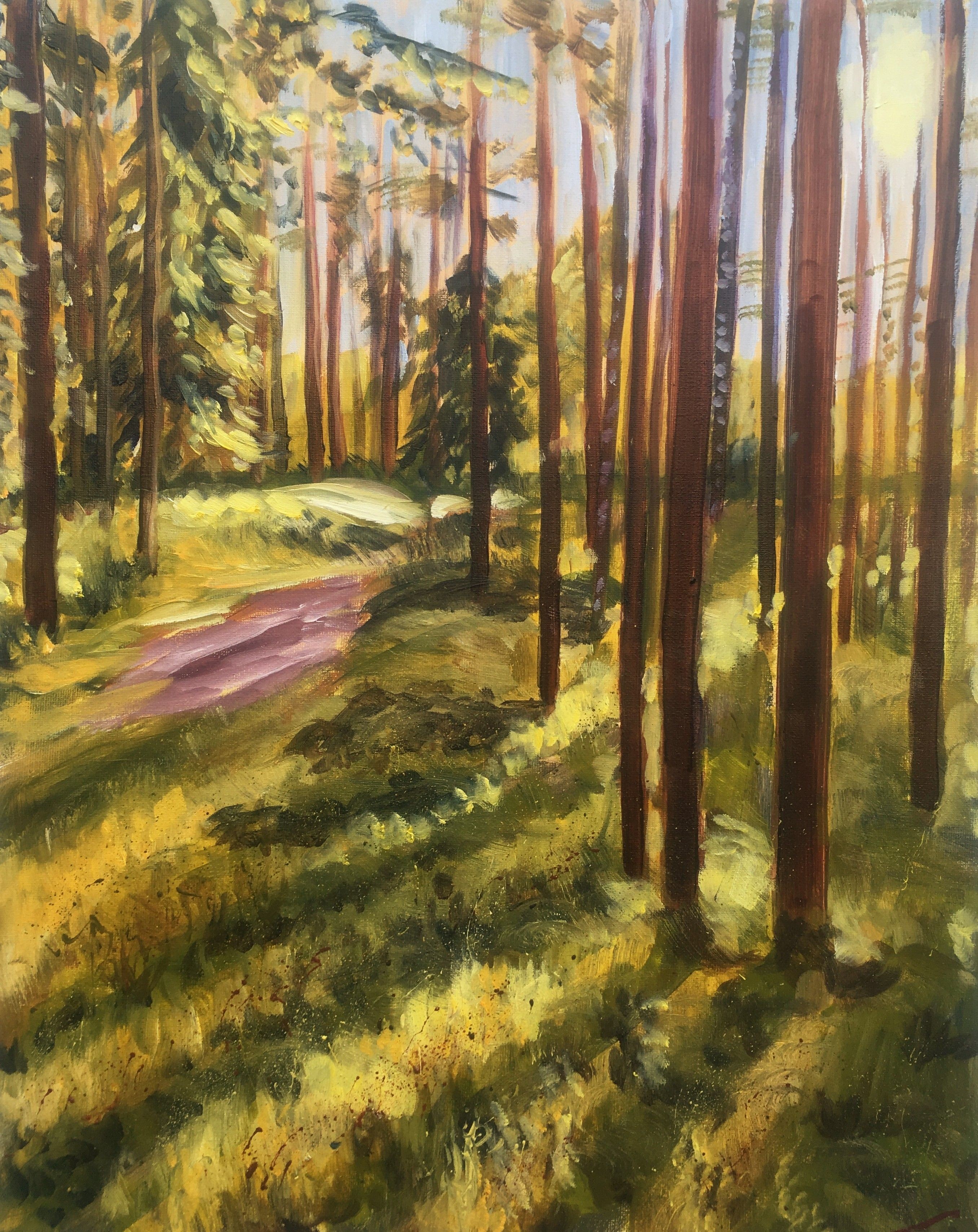 Elena Sokolova, Forest in evening light Elena Sokolova, Forest in evening light