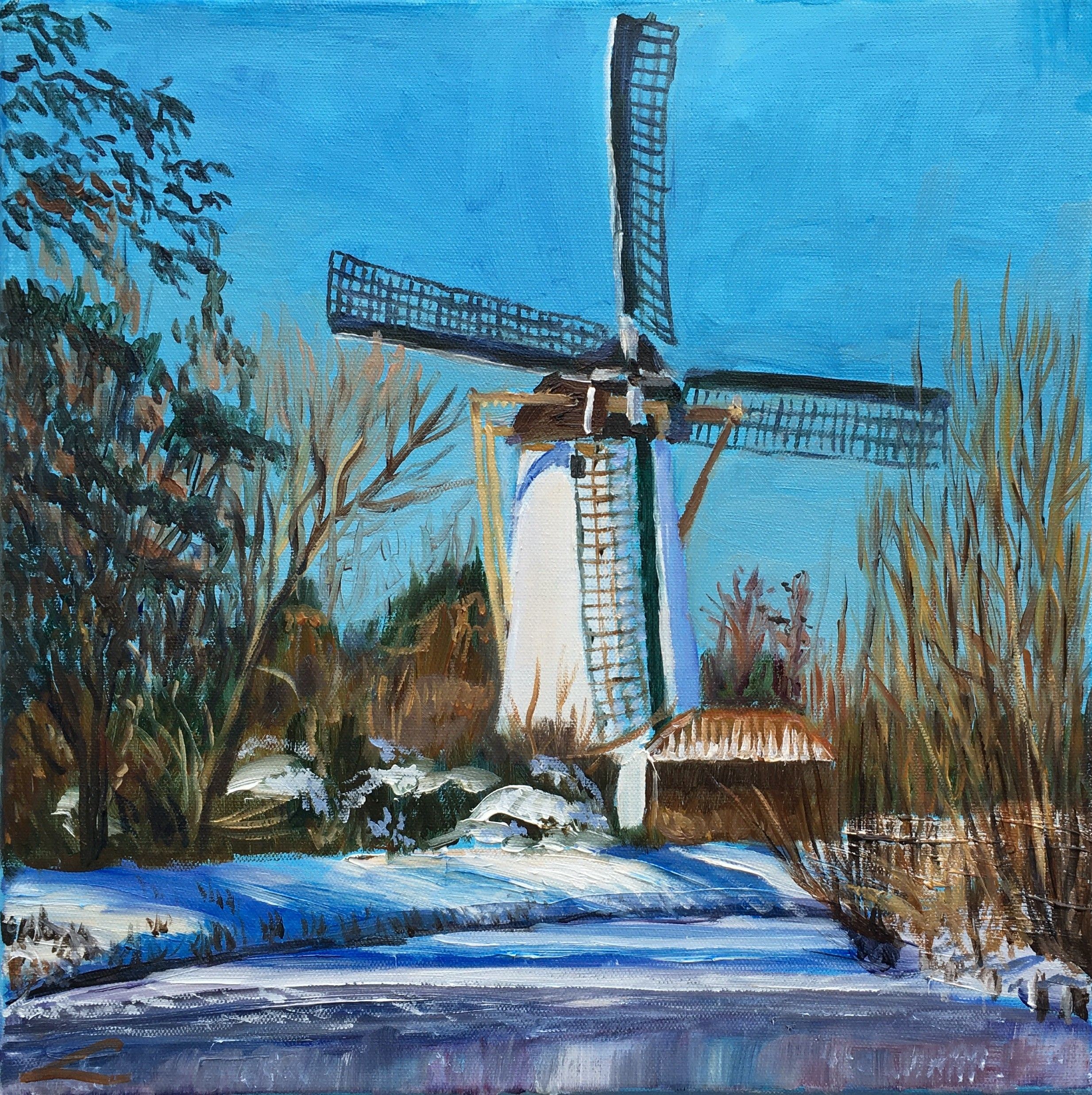 Elena Sokolova, Winter windmill Elena Sokolova, Winter windmill