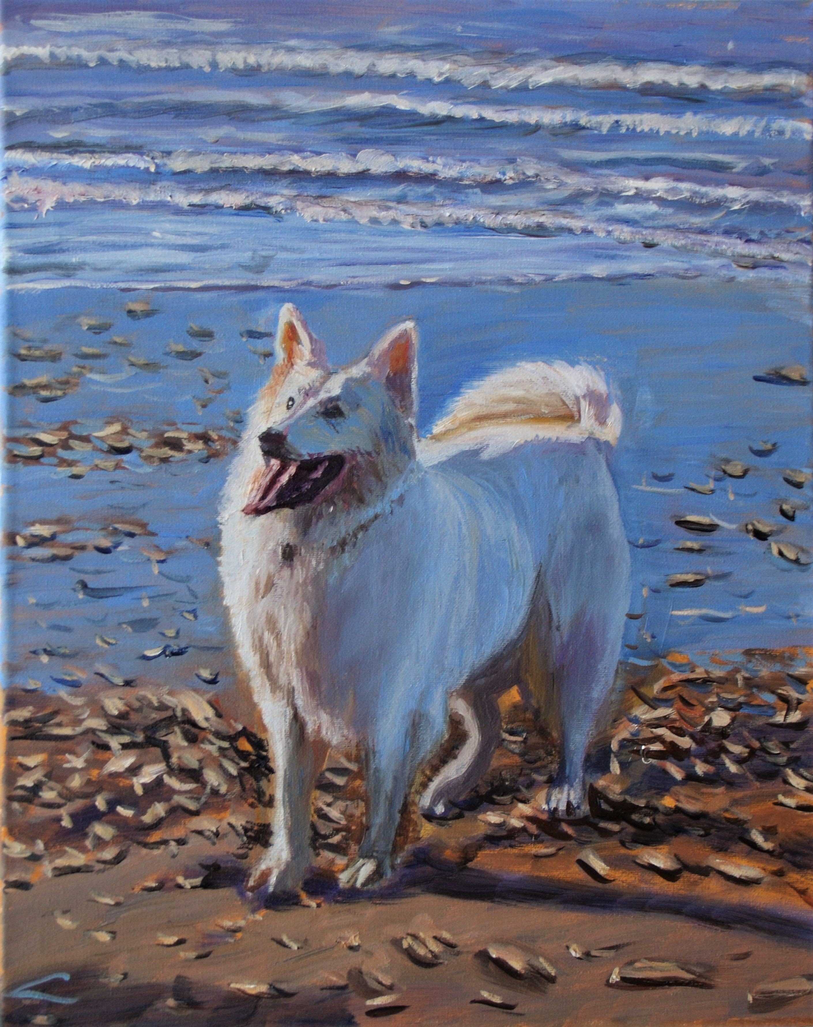 Elena Sokolova, Dog at the sea Elena Sokolova, Dog at the sea