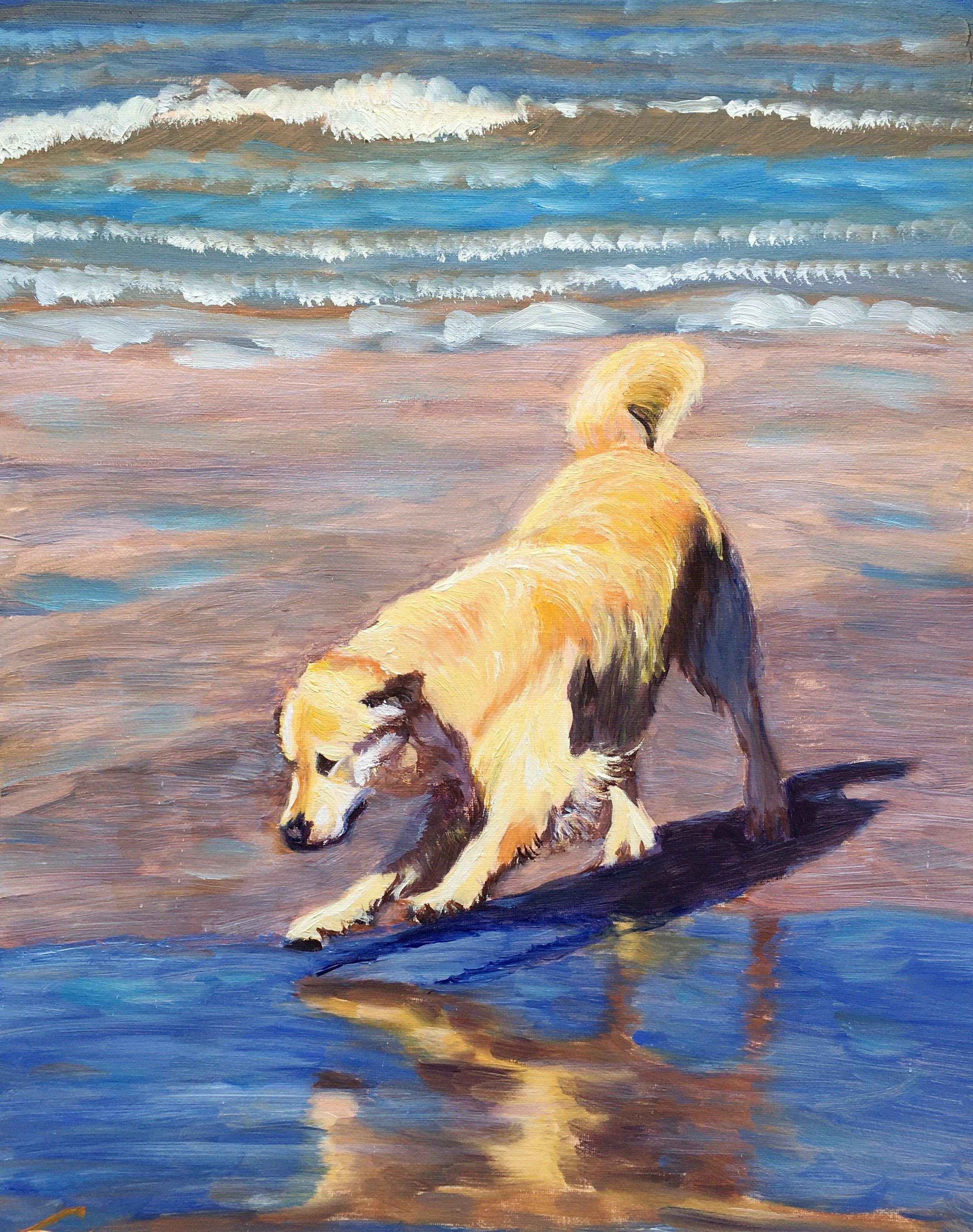 Elena Sokolova, Dog at the sea Elena Sokolova, Dog at the sea