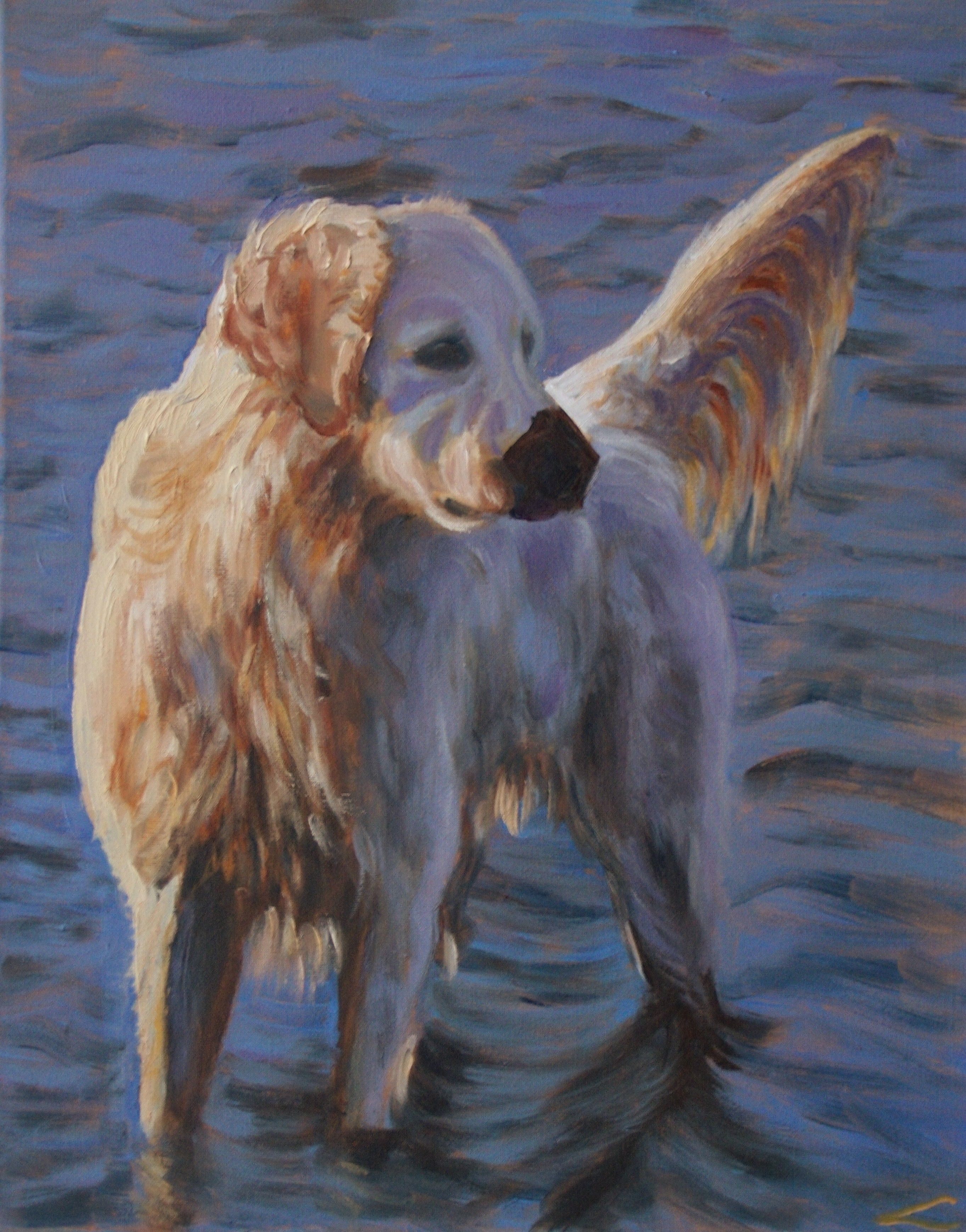 Elena Sokolova, Dog at the sea Elena Sokolova, Dog at the sea