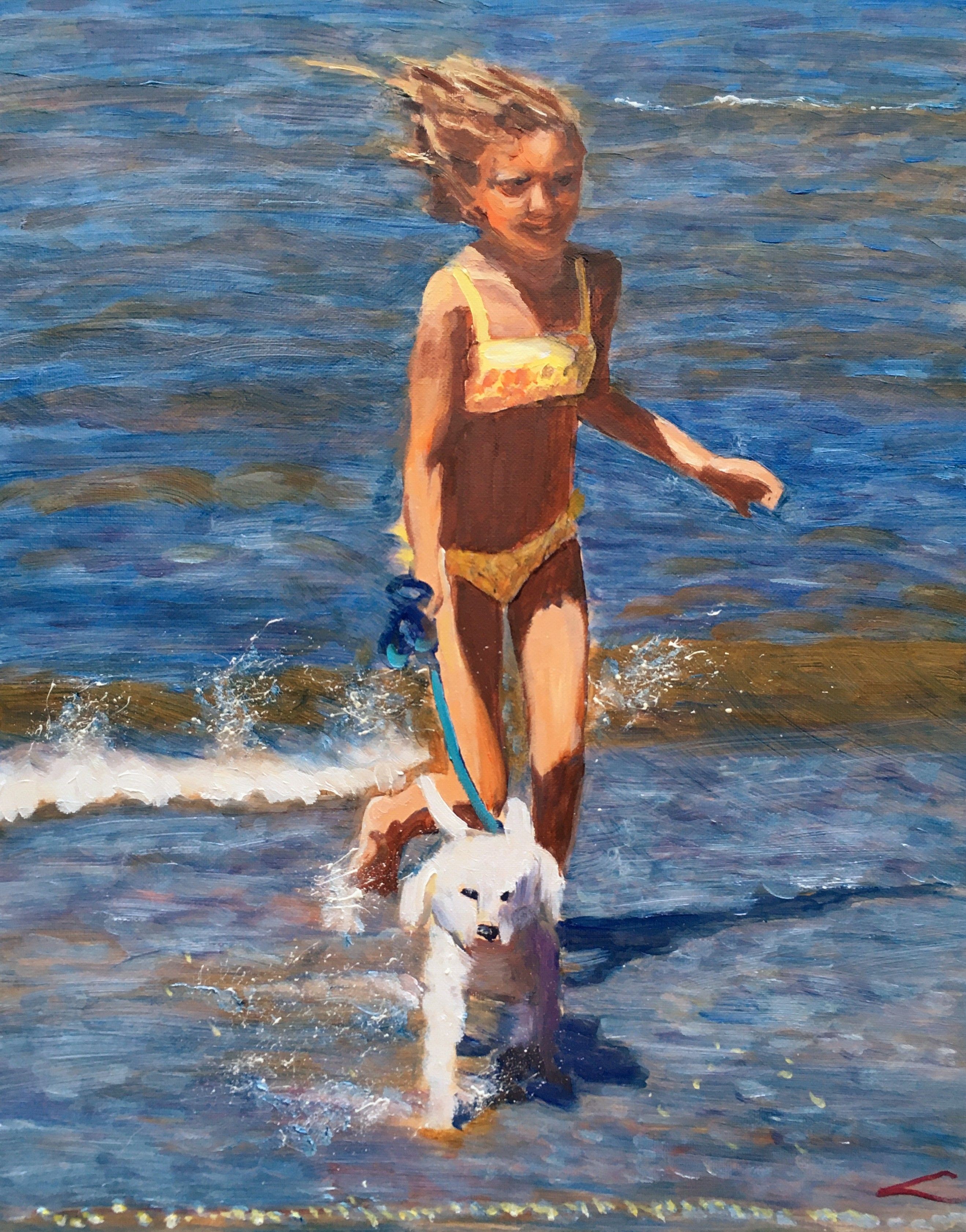 Elena Sokolova, Girl with a doggy Elena Sokolova, Girl with a doggy