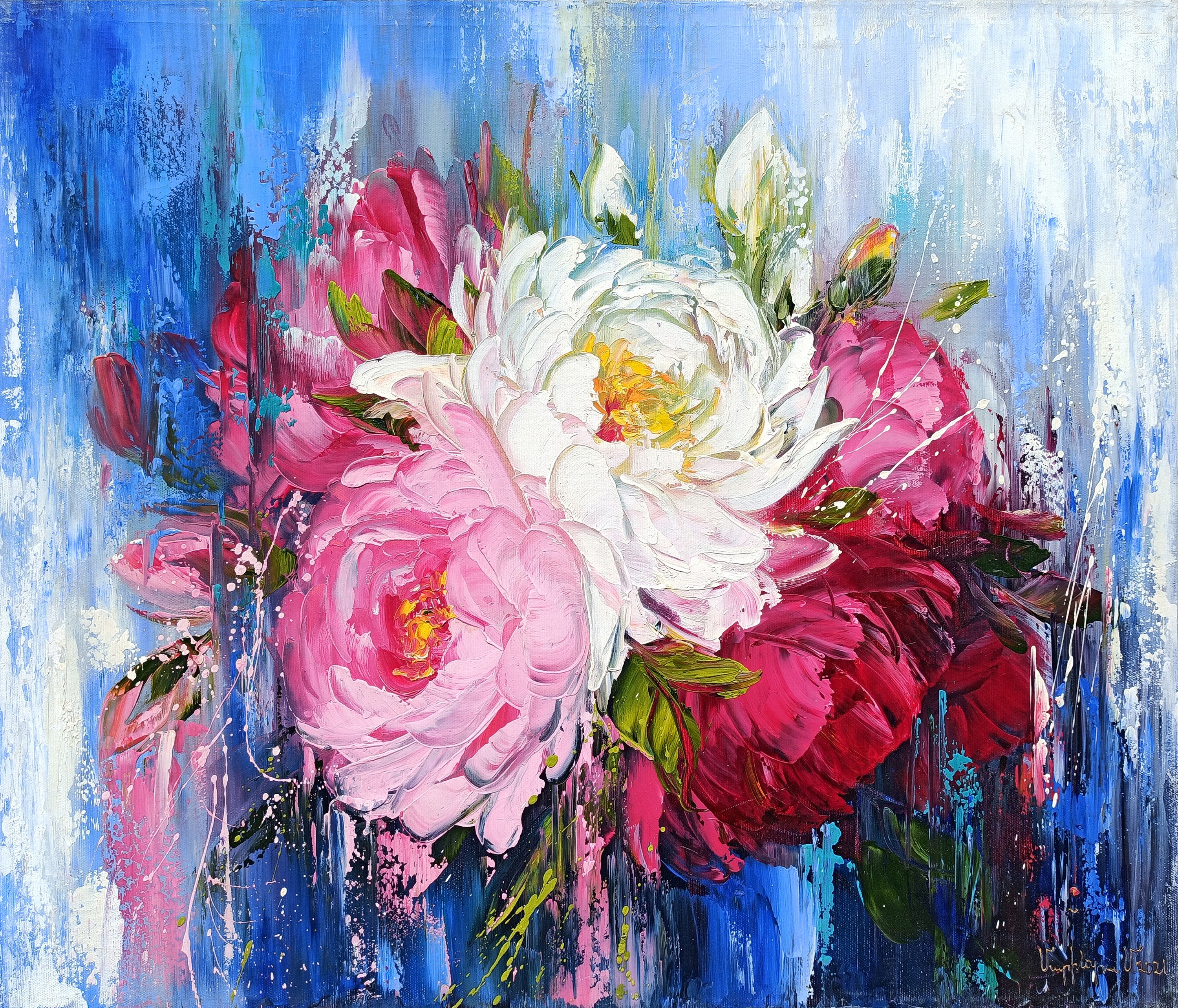 Marieta Martirosyan, Colorful peonies Marieta Martirosyan, Colorful peonies