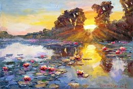Painting, Water lilies, Evgeny Chernyakovsky