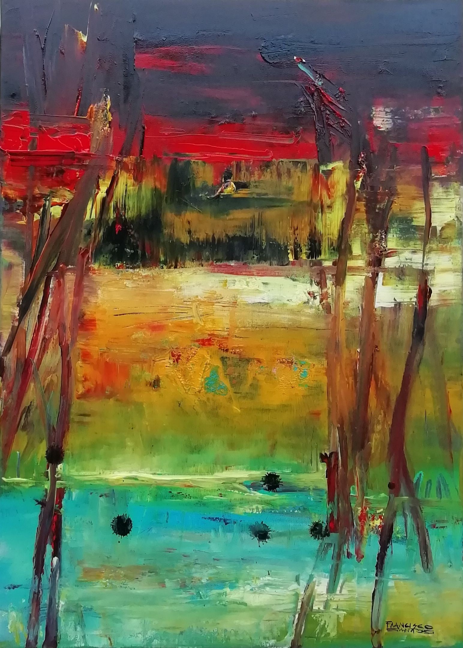 Francisco Santos, Abstract landscape 3 Francisco Santos, Abstract landscape 3