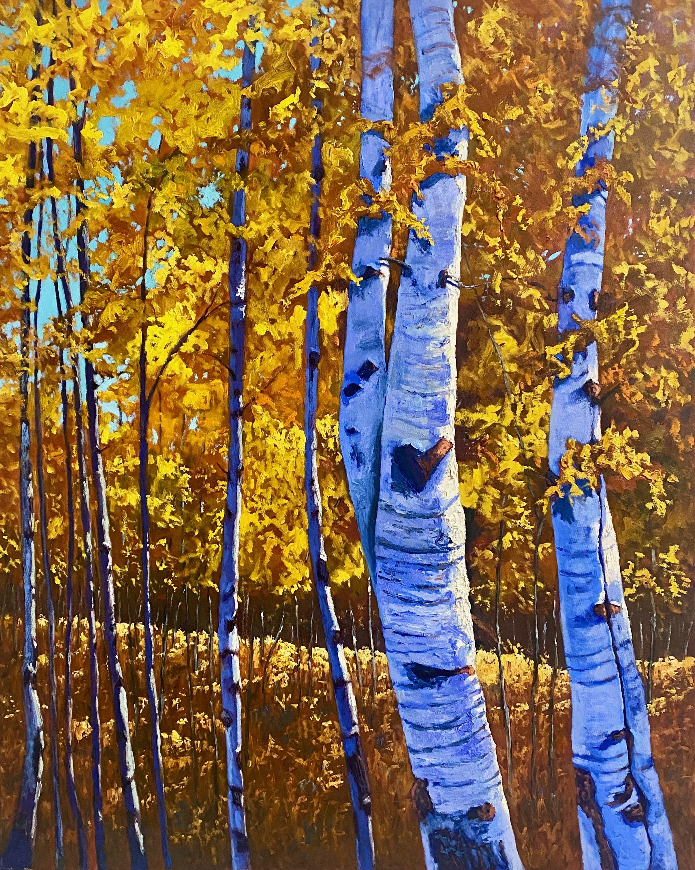 Gary Westall, Autumn in birch forest Gary Westall, Autumn in birch forest