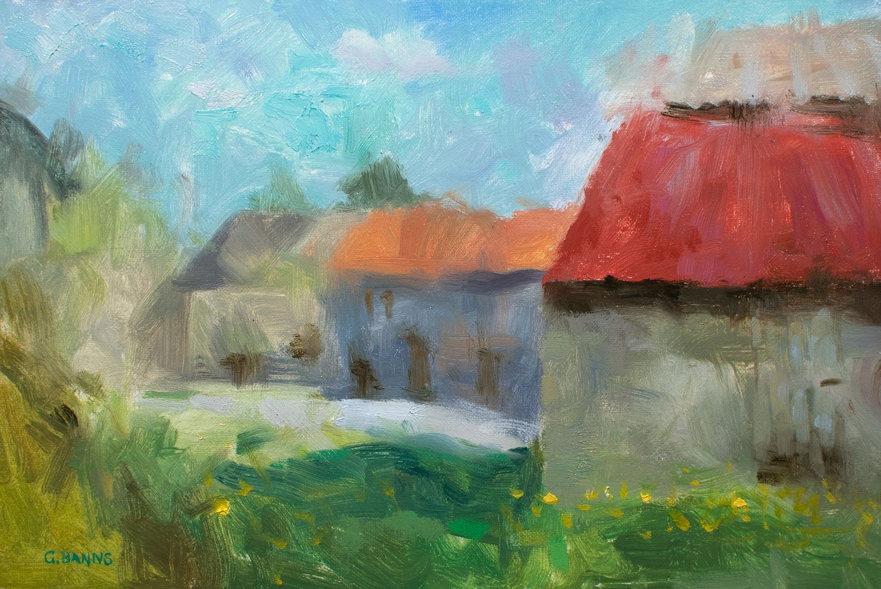Gav Banns, Impressionism Barns and Old Stone Buildings France Gav Banns, Impressionism Barns and Old Stone Buildings France