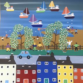 Peinture, Watching the boats, Gordon Barker