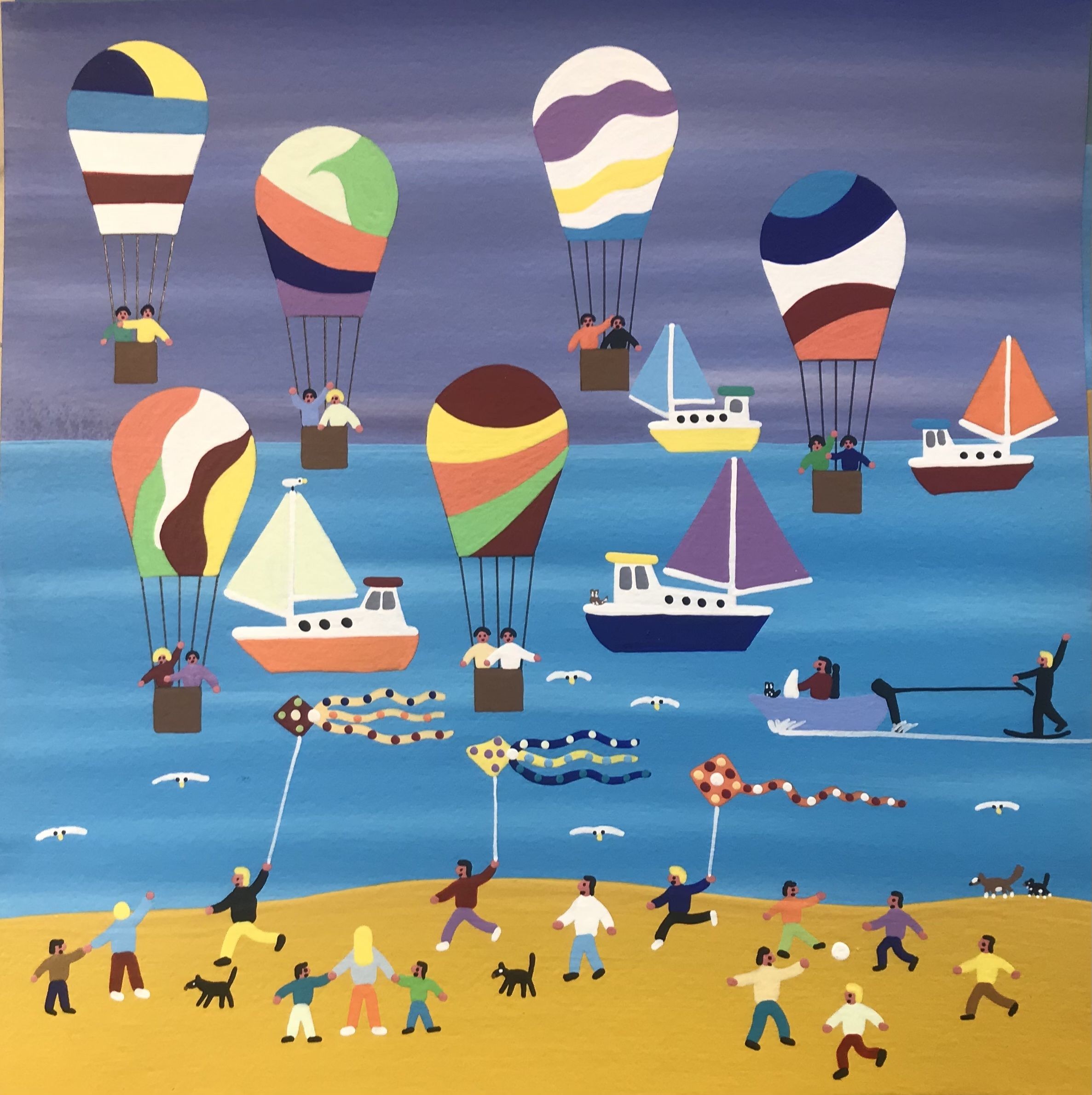 Gordon Barker, Balloons over the beach Gordon Barker, Balloons over the beach