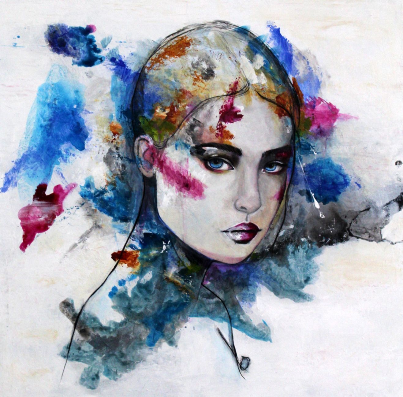 Haydee Torres, Portrait with blue eyes Haydee Torres, Portrait with blue eyes
