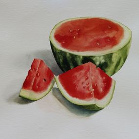 Gemälde, Watermelon_01, Helal Uddin