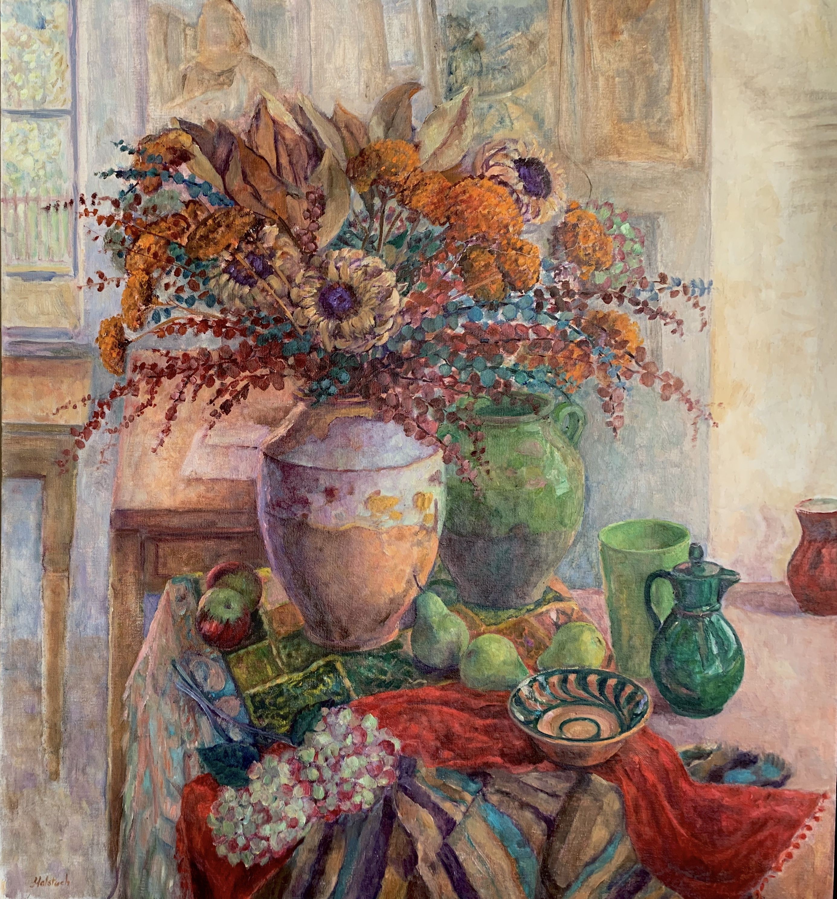 Helene Halstuch, Still Life With Red Scarf Helene Halstuch, Still Life With Red Scarf