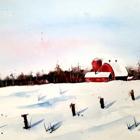 Peinture, Red Barn, Jim Lagasse