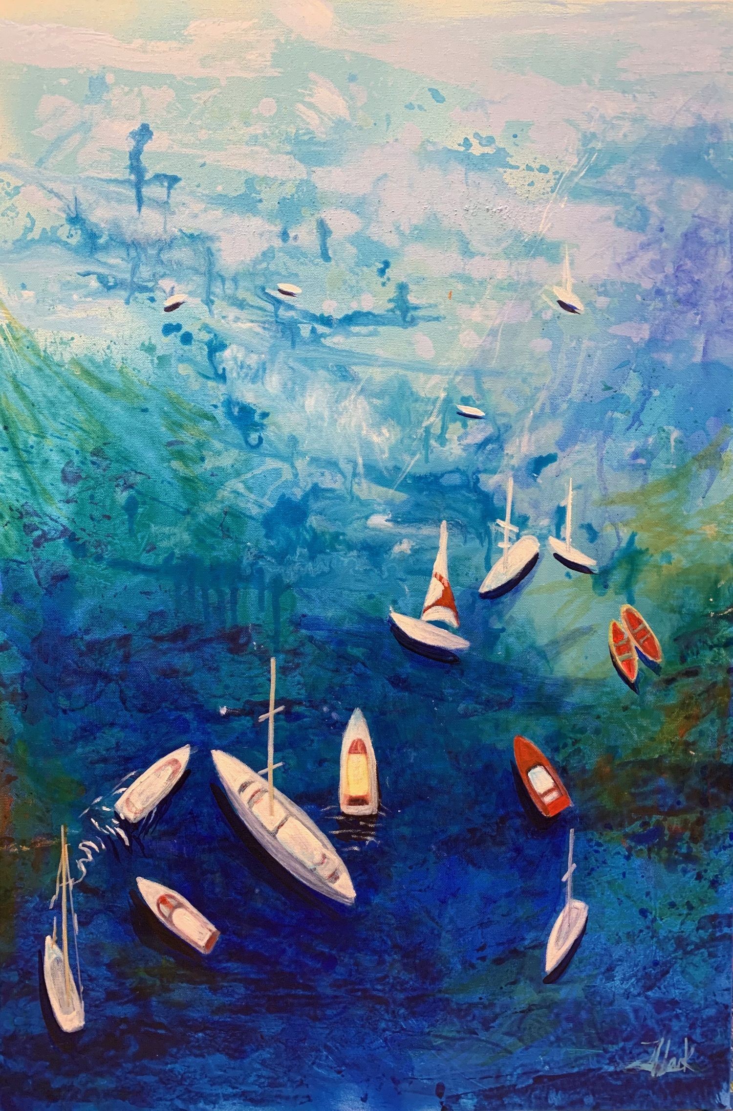 Julia Hacker, Boats and sea Julia Hacker, Boats and sea
