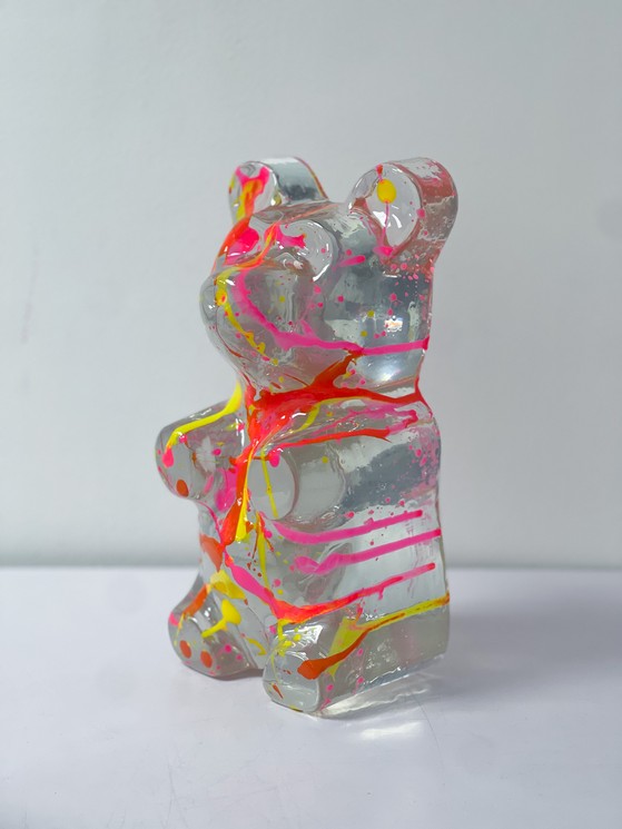 ▷ Jumbo sweet collection gummy bear orange by Gabriela Alejandra Rivera,  2023, Sculpture