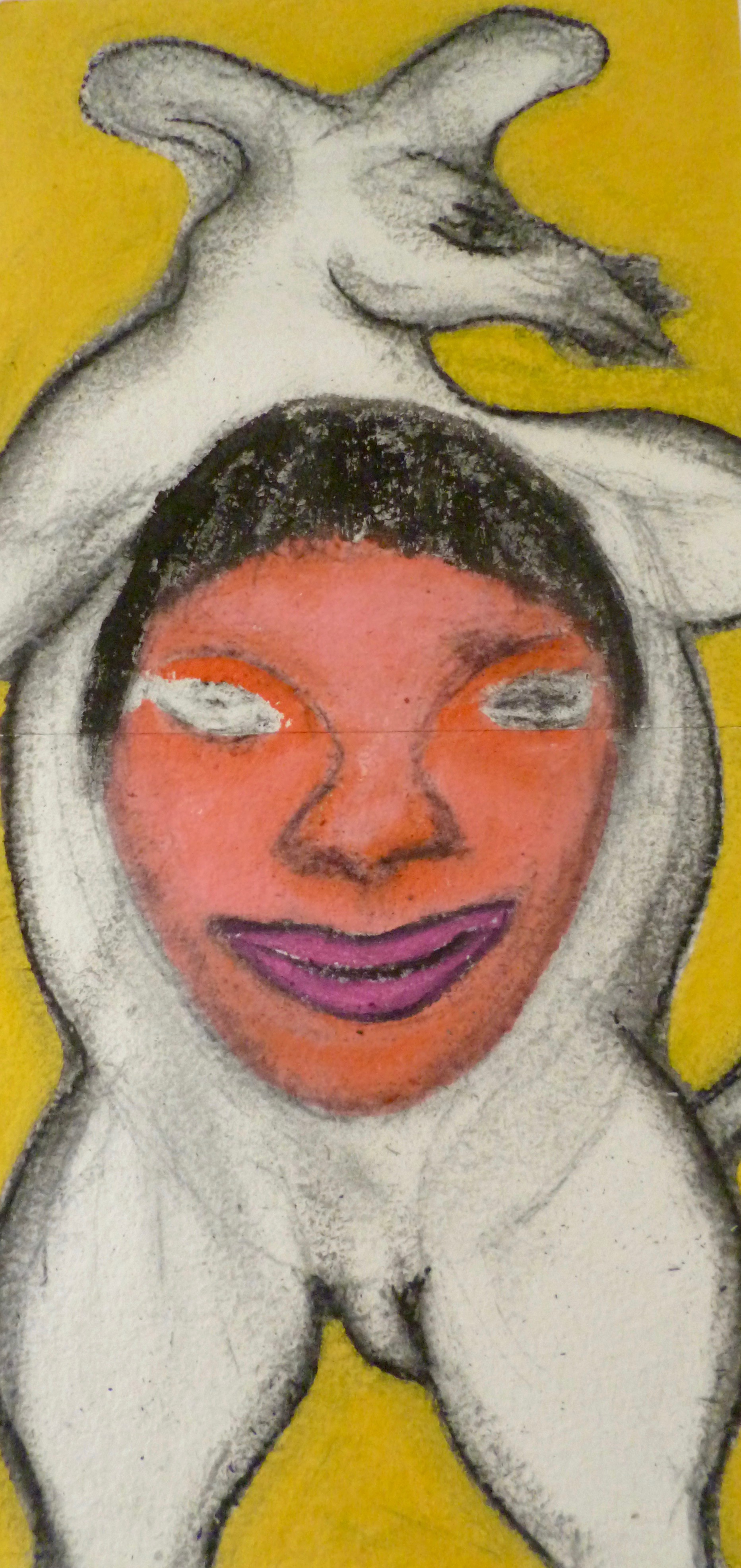Gatien Mabounga, Portrait sur fond jaune Gatien Mabounga, Portrait sur fond jaune