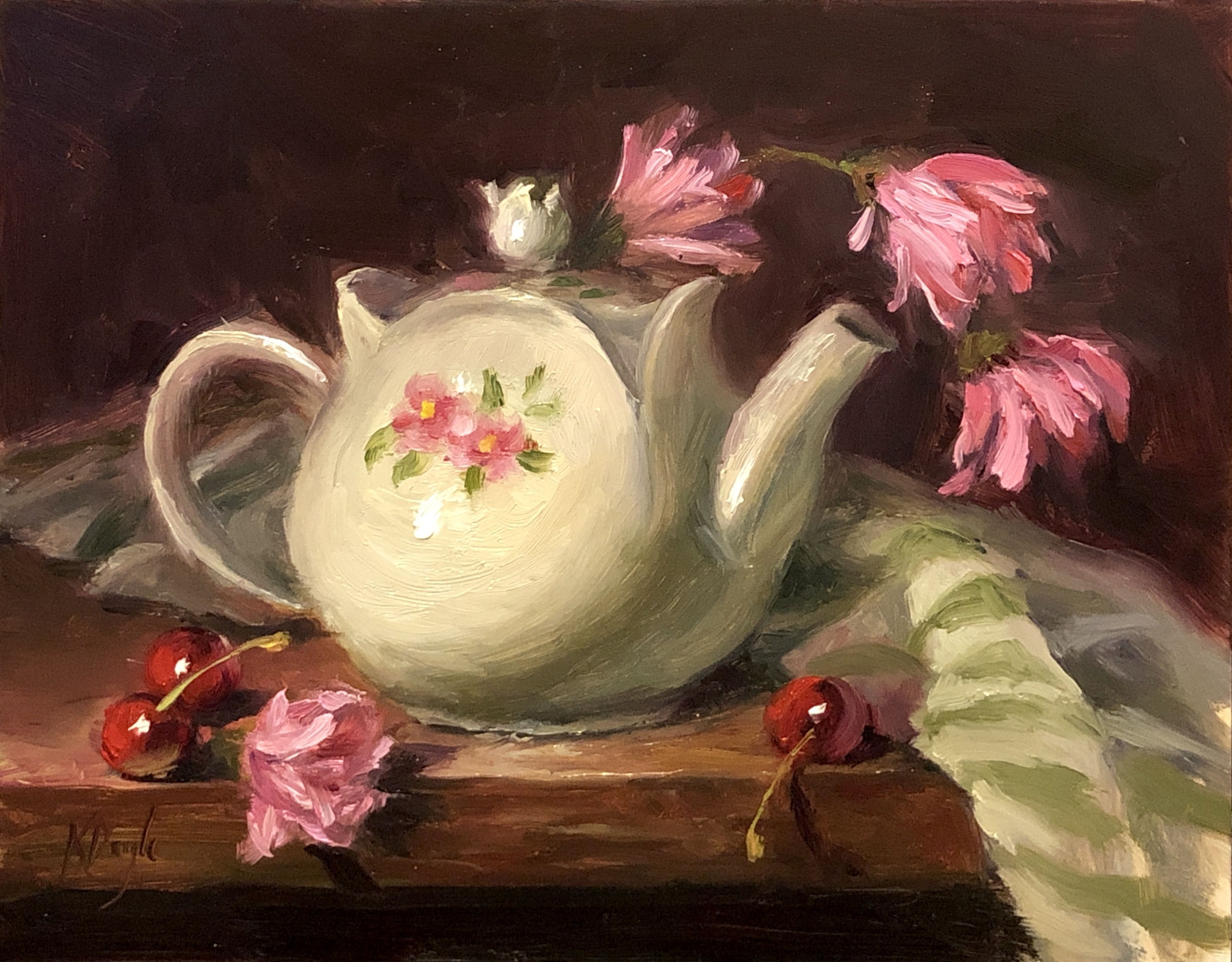 Karen Daigle, Pink Tea and Daisies Karen Daigle, Pink Tea and Daisies