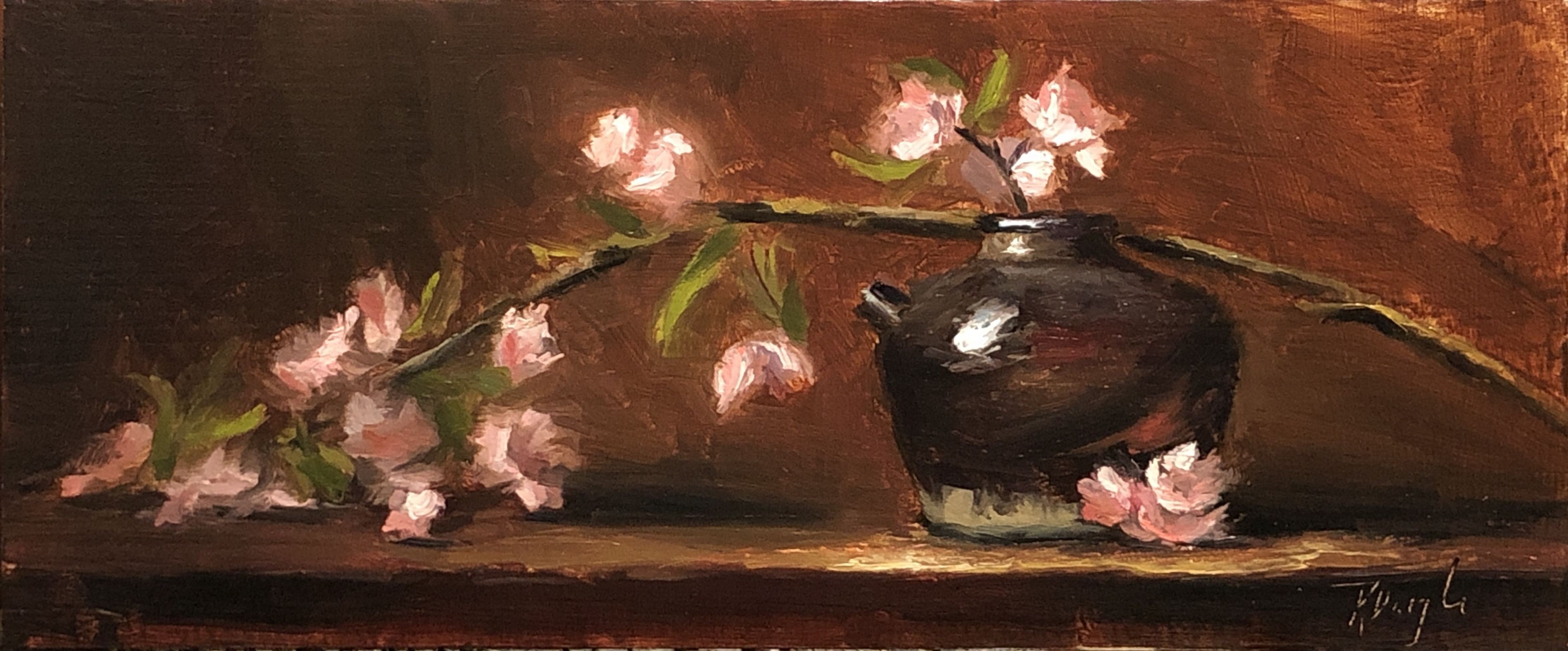 Karen Daigle, Cherry Blossoms and Vase Karen Daigle, Cherry Blossoms and Vase