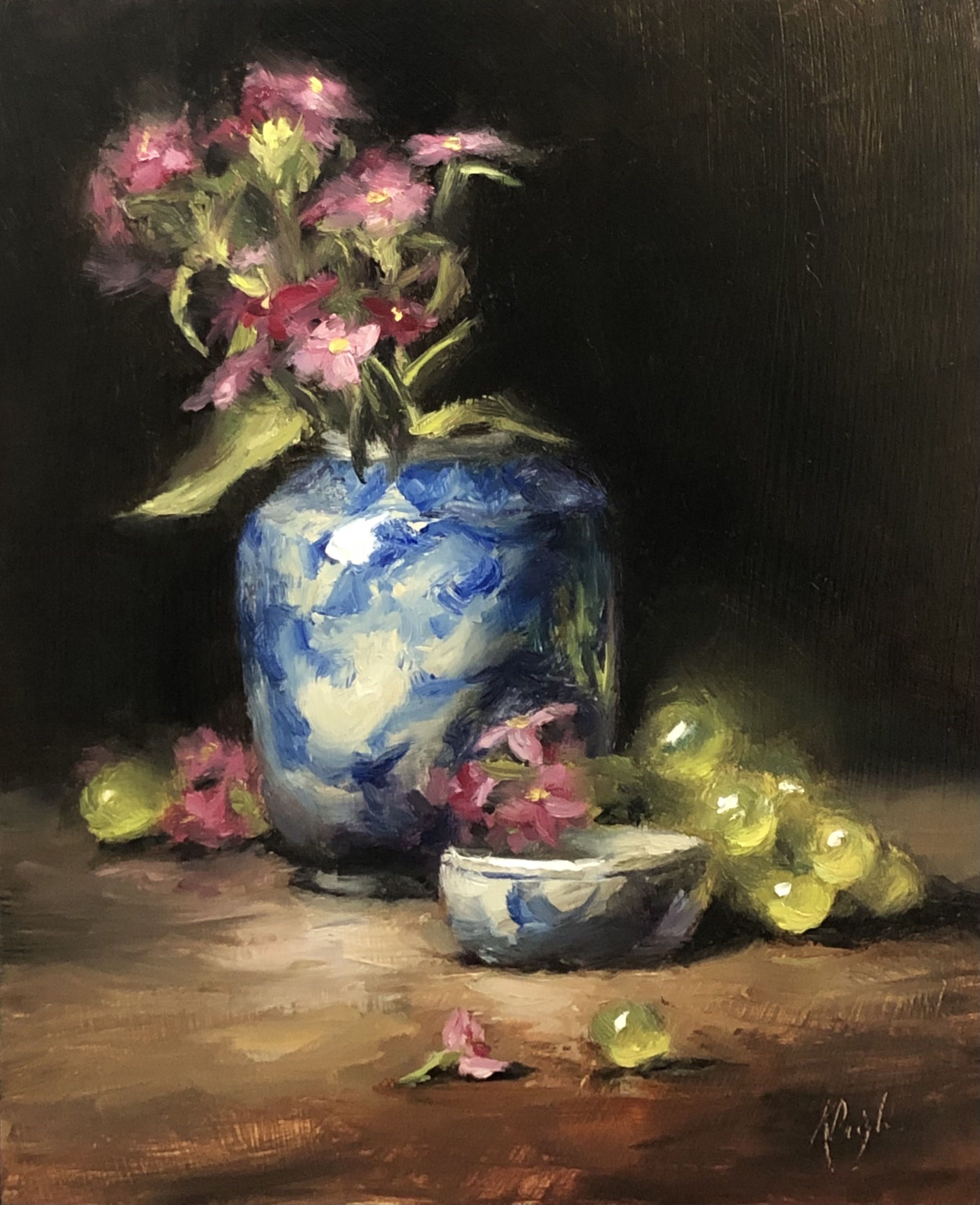 Karen Daigle, Spring Flowers and Green Grapes Karen Daigle, Spring Flowers and Green Grapes