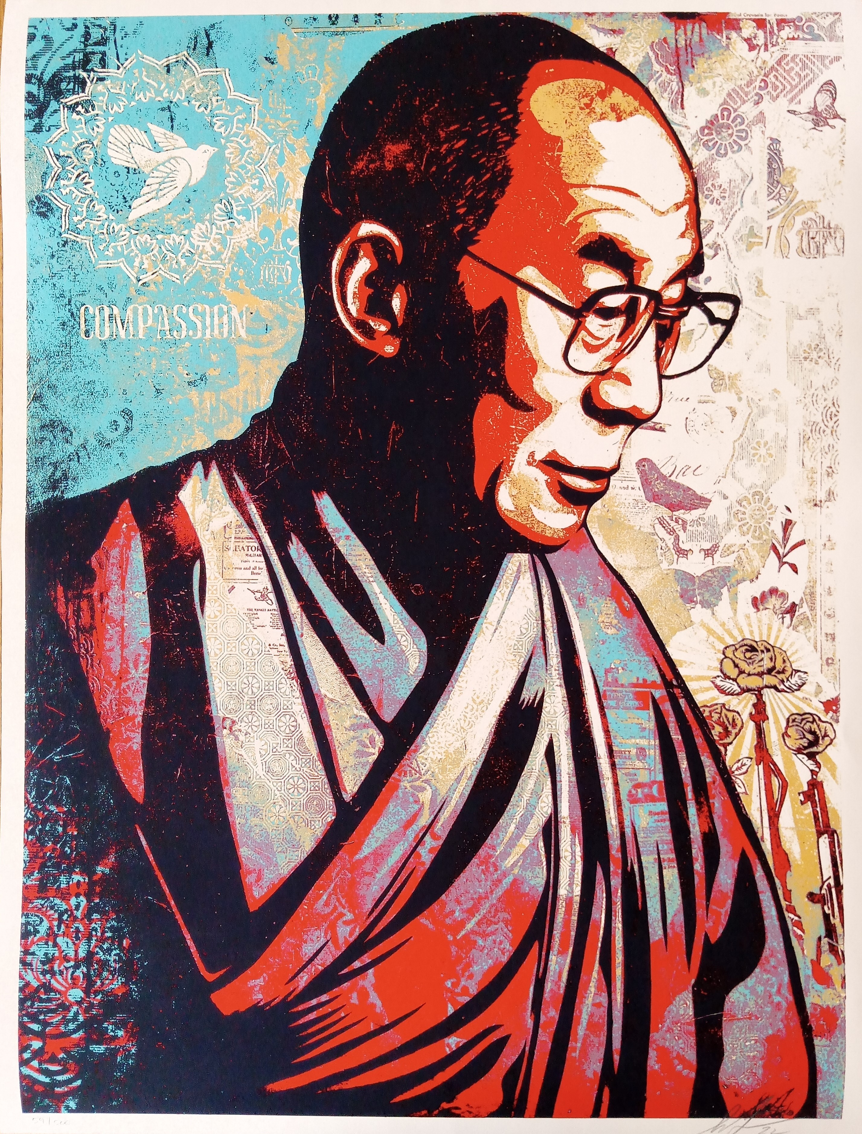 Shepard Fairey (Obey), Compassion (His Holiness the Dalai Lama) Shepard Fairey (Obey), Compassion (His Holiness the Dalai Lama)