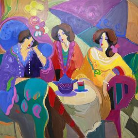 Gemälde, Cafe Scene IV, Isaac Maimon