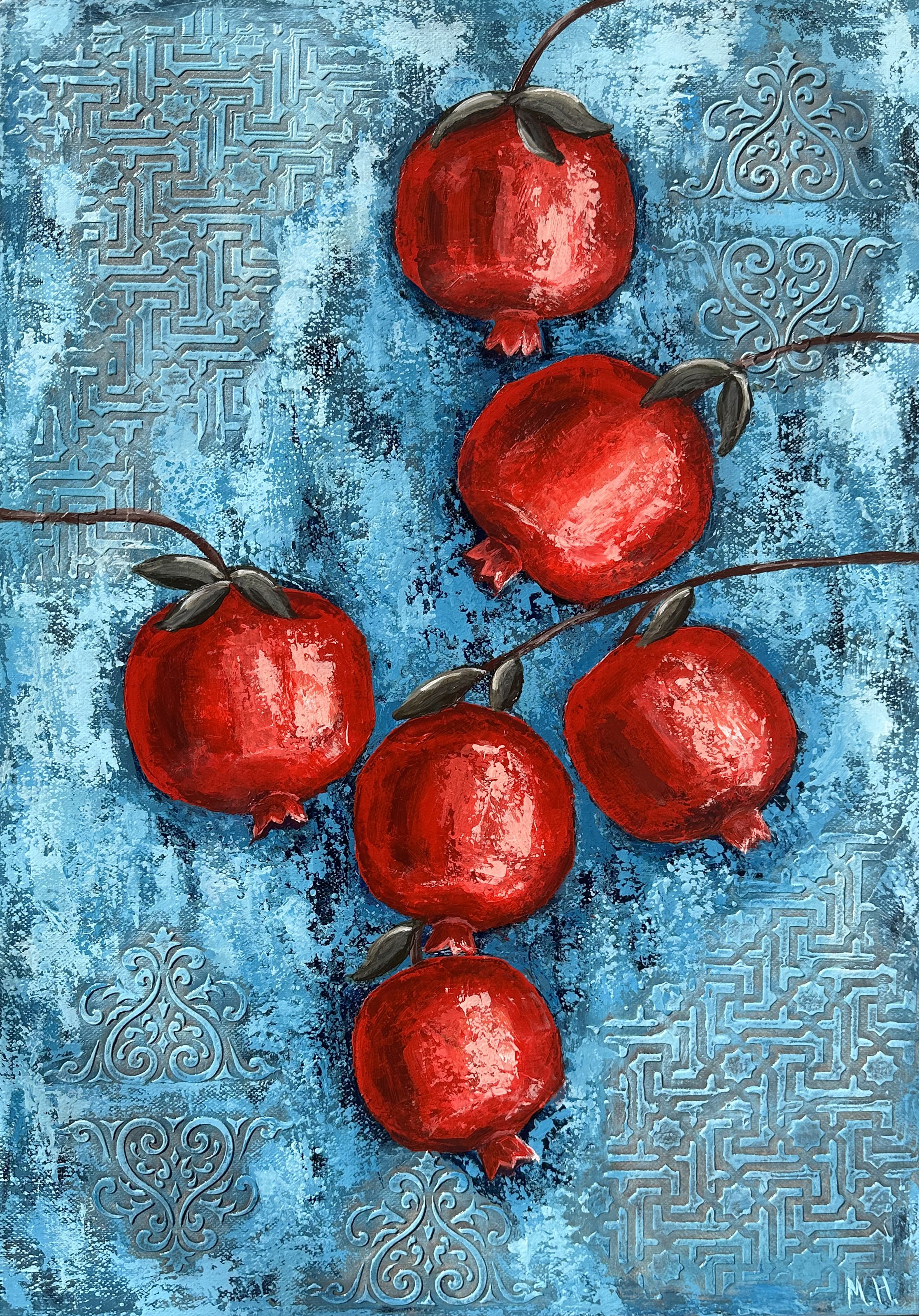 Hasmik Mamikonyan, Textured pomegranate Hasmik Mamikonyan, Textured pomegranate