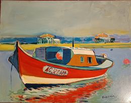 Peinture, Pinasse du Bassin d'Arcachon, Nourreddine Guesmia