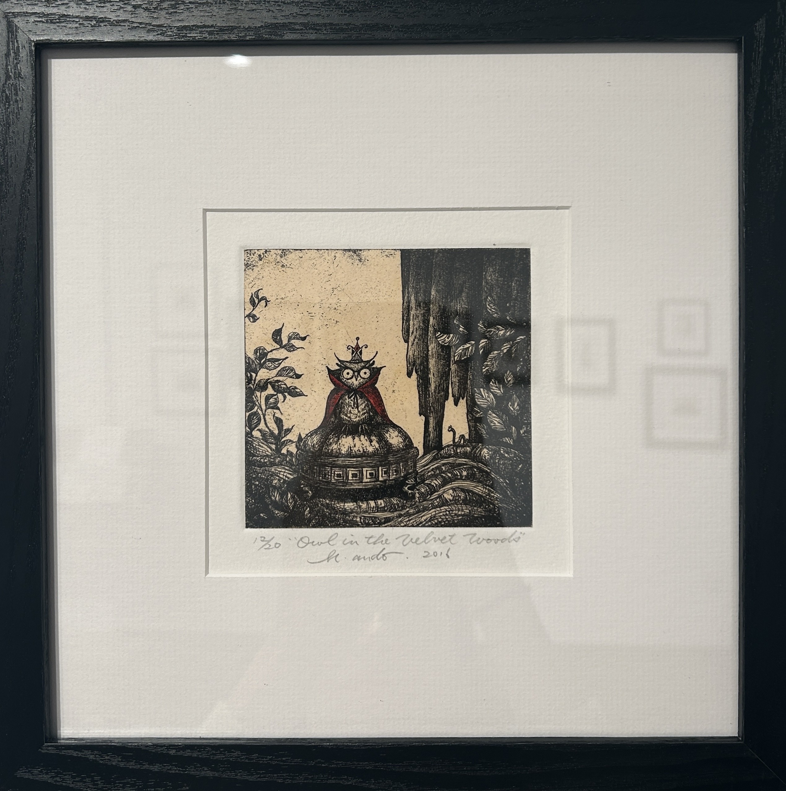 Mariko Ando, Owl in the Velvet Woods Mariko Ando, Owl in the Velvet Woods