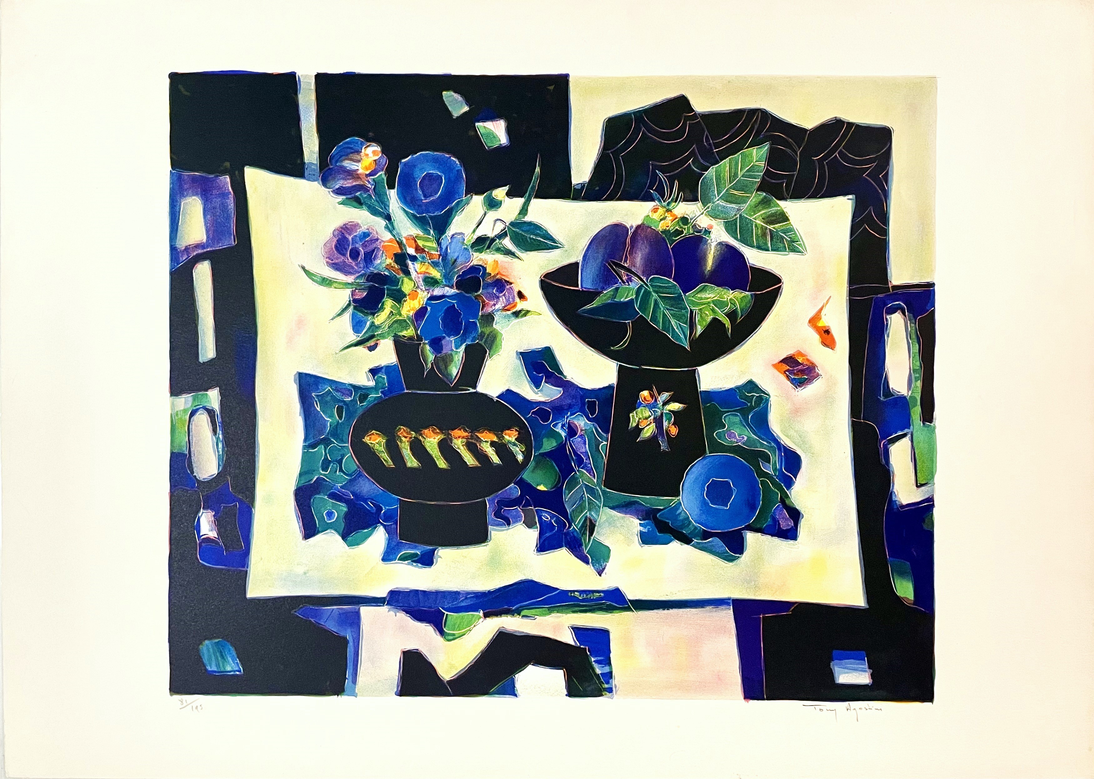 Tony Agostini, Nature morte aux 2 vases Tony Agostini, Nature morte aux 2 vases