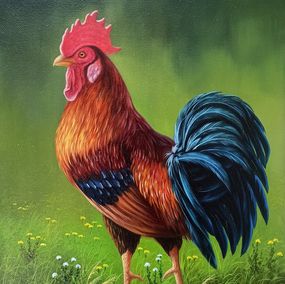 Painting, Rooster, Shahen Aleksandryan