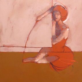 Painting, Hanging by a thread, Olivier Massebeuf