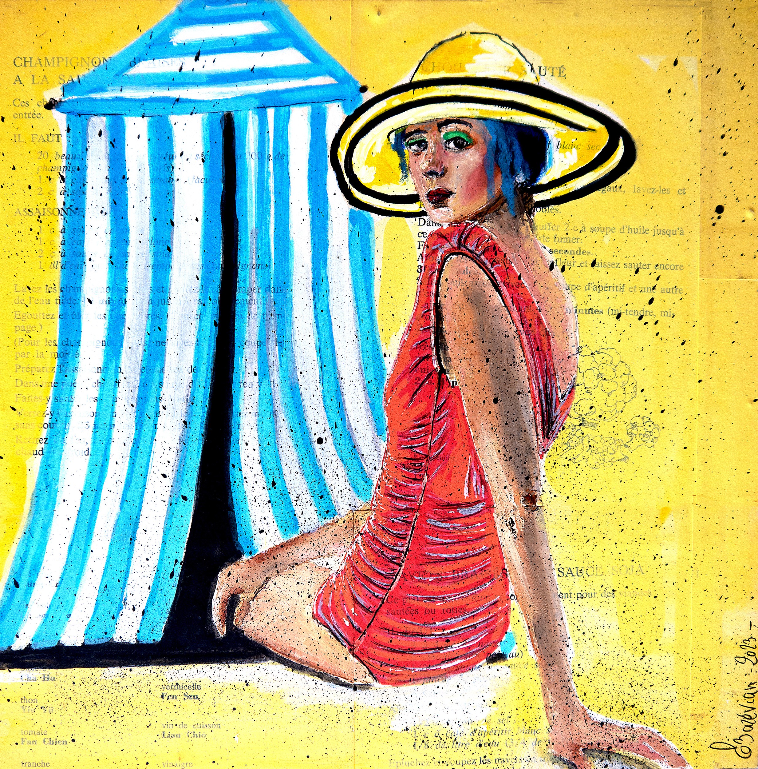 Bazévian Delacapucinière, Summer in La Baule II - LA French school artist basel Bazévian Delacapucinière, Summer in La Baule II - LA French school artist basel