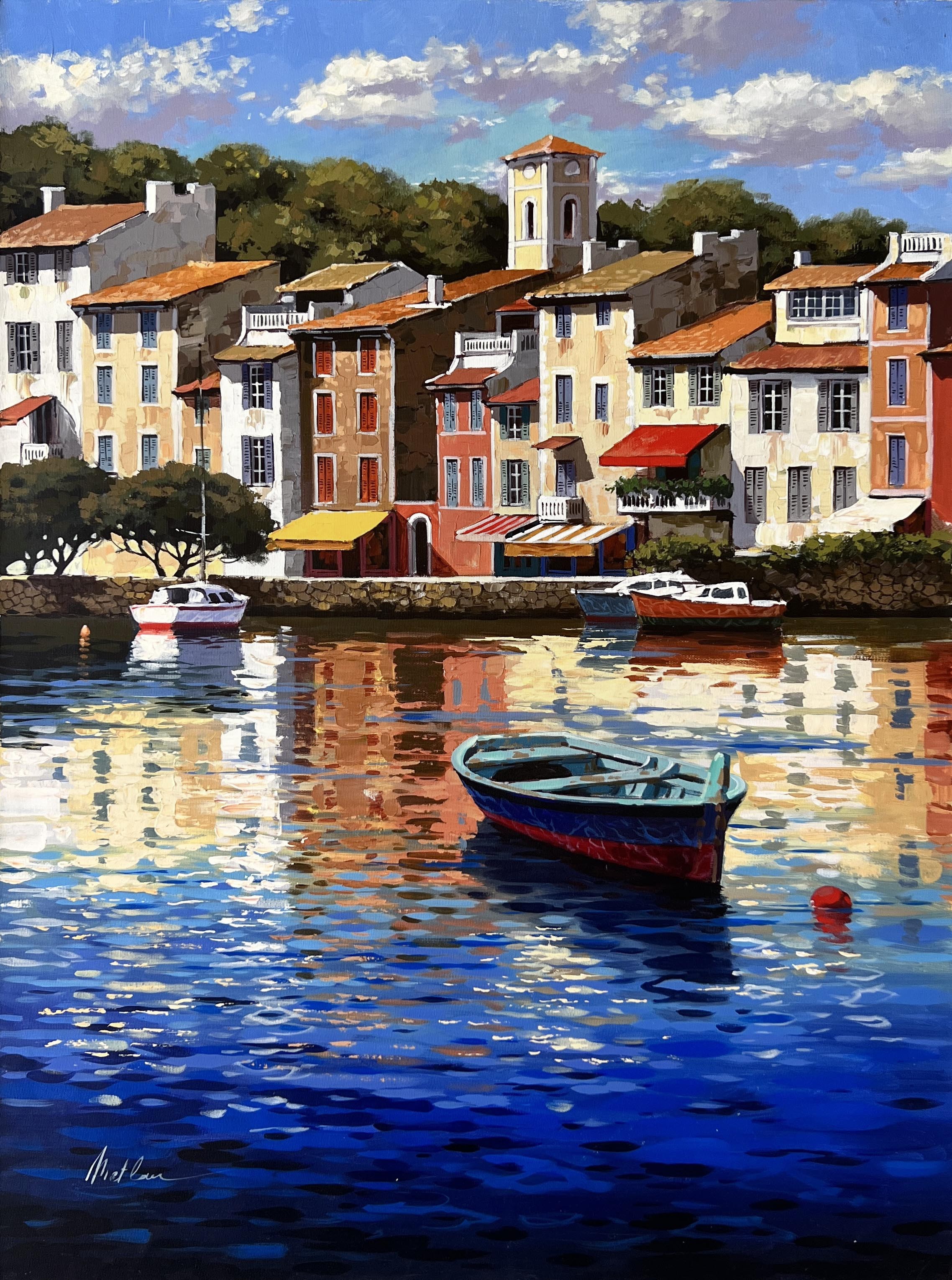 Anatoly Metlan, Red roofs and azure waters Anatoly Metlan, Red roofs and azure waters