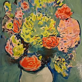 Painting, Bouquet de fleurs, Nourreddine Guesmia