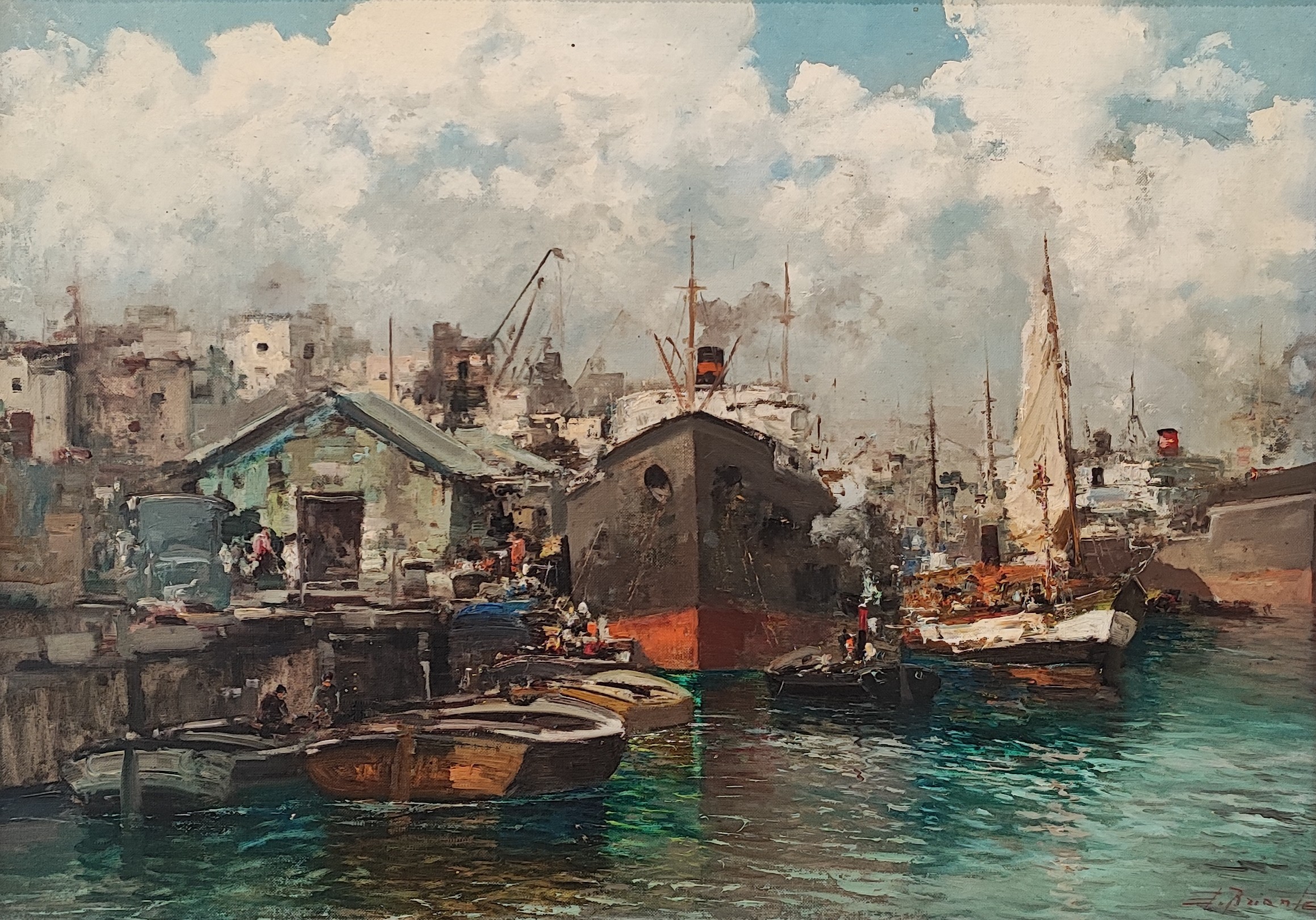 Ezelino Briante, Vue d'un port Ezelino Briante, Vue d'un port