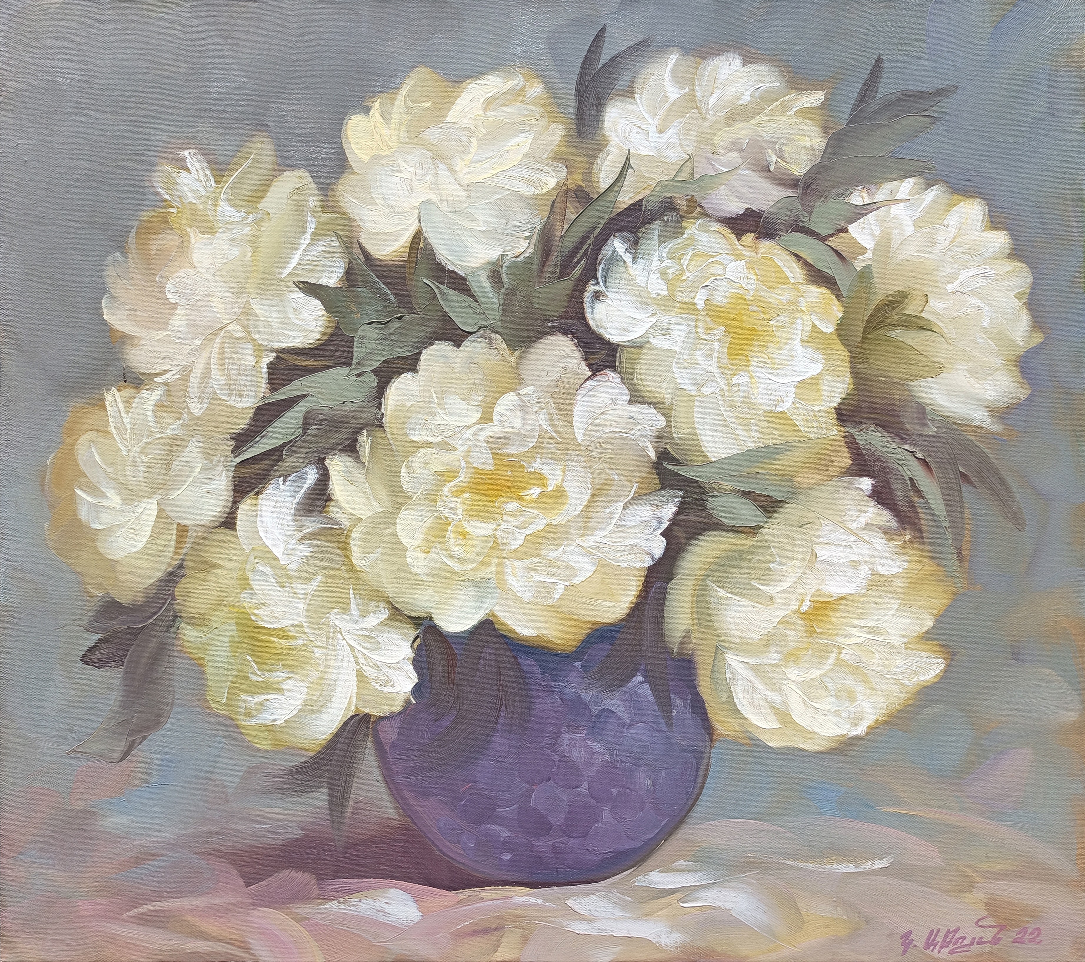 Kamo Atoyan, White peonies Kamo Atoyan, White peonies