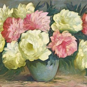 Pintura, Peonies in vase, Kamo Atoyan