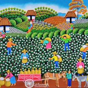 Peinture, La recolte du coton, Luis Alvarado