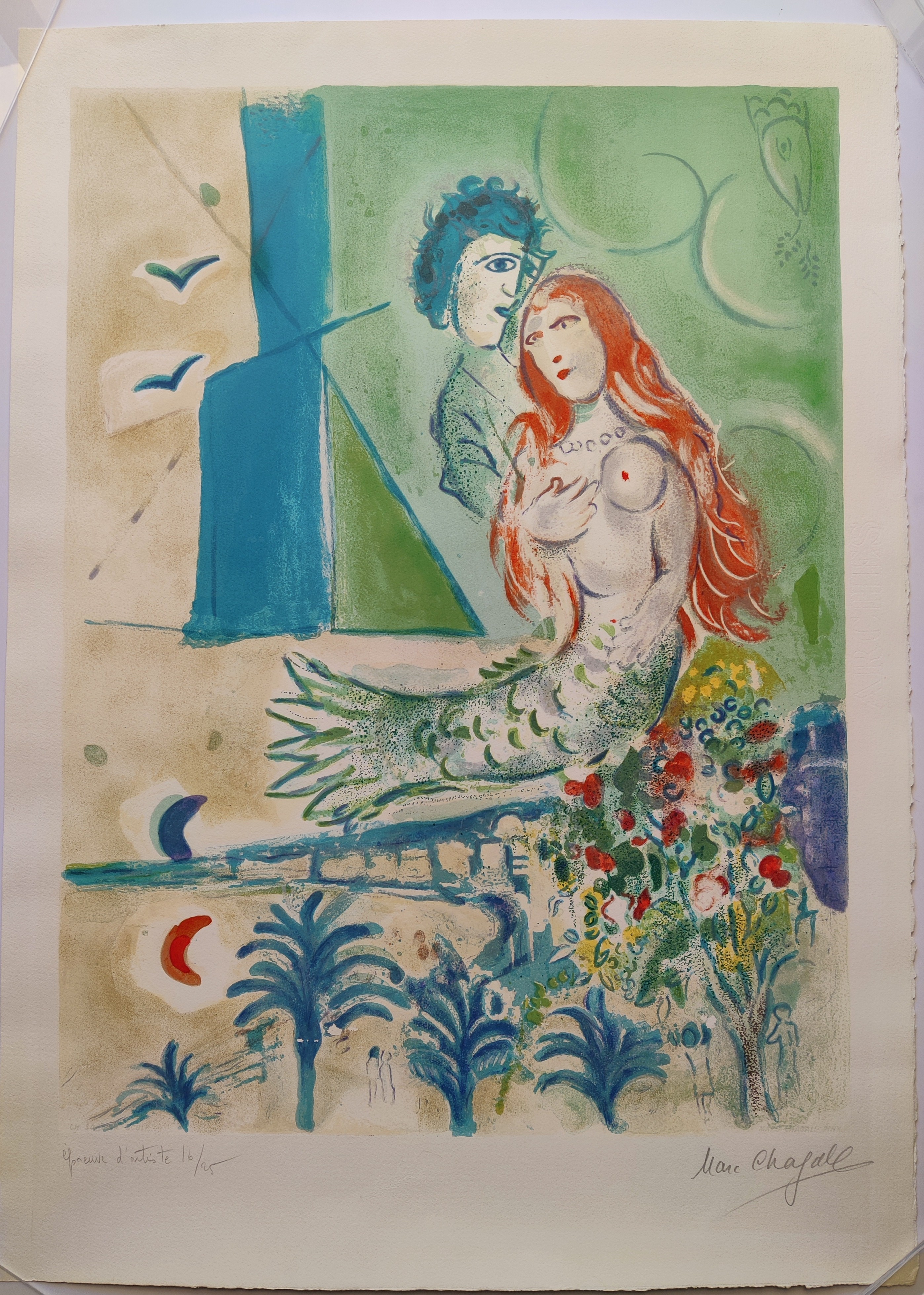 Marc Chagall, Siren with the Poet from Nice and the Côte d'Azur Marc Chagall, Siren with the Poet from Nice and the Côte d'Azur