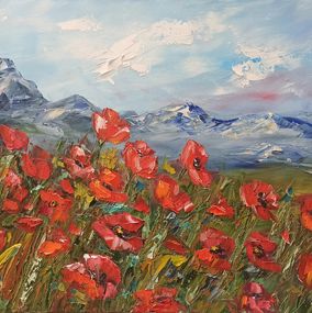 Painting, Field of poppies, Anush Emiryan