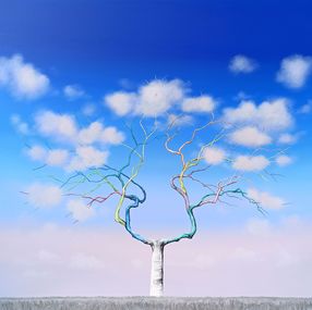 Painting, Jardin de nuages, Alexandra Battezzati