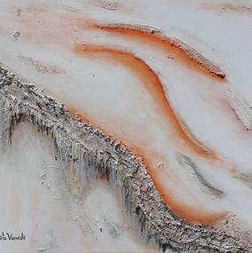 Painting, Orange mountain top, Yahaira Cohinta Vannucchi