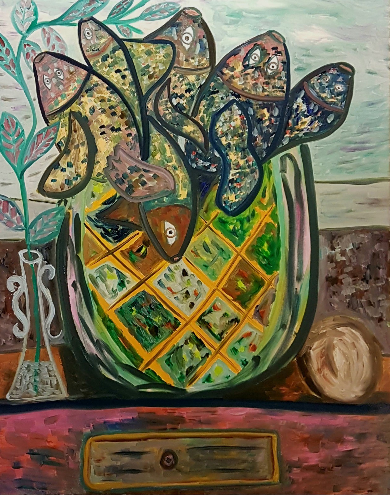 Dondi Schwartz, Fishes In Basket Dondi Schwartz, Fishes In Basket