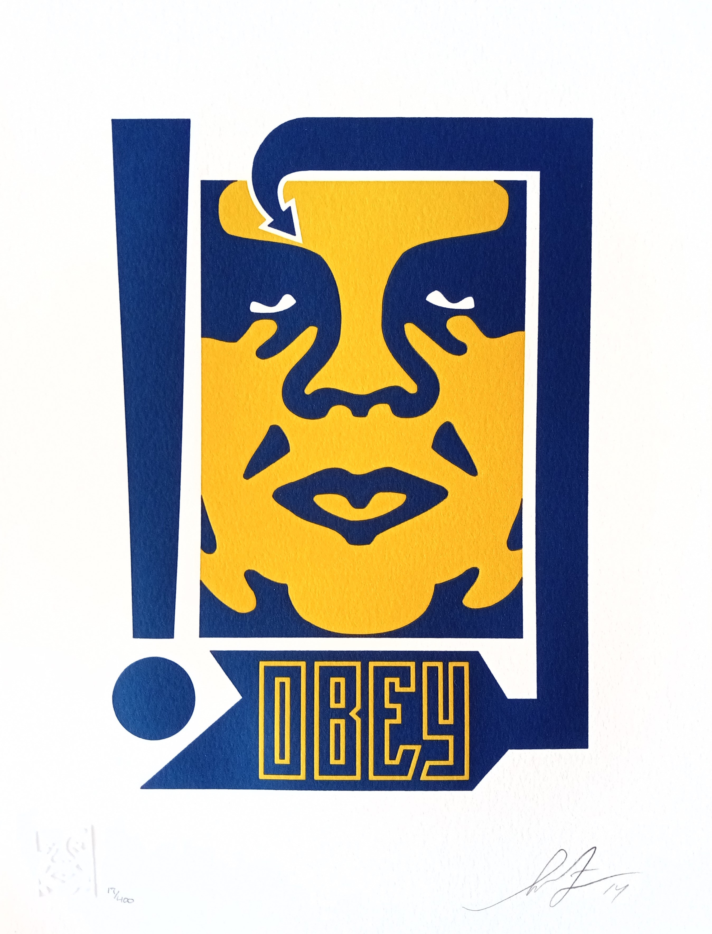Shepard Fairey (Obey), Mustard and navy Shepard Fairey (Obey), Mustard and navy